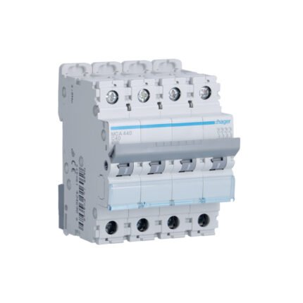 HAGER MCA440 - Disjoncteur 40A - 4P - Courbe C - PdC 6kA