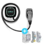 Pack Borne de recharge WALLBOX Pulsar Plus - câble attaché 5m Type 2 - 1,4 à 7,4kW - monophasé - Bluetooth - Wifi